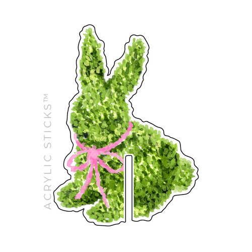 BOXWOOD BUNNY ACRYLIC DRINK CLIPS