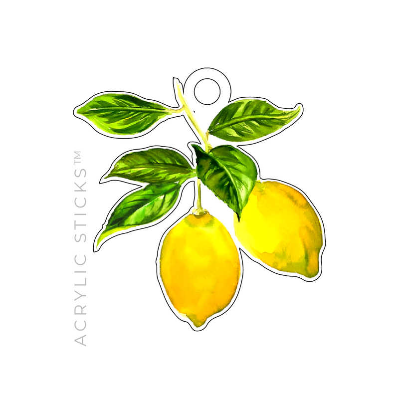 LEMONS ACRYLIC GIFT TAG