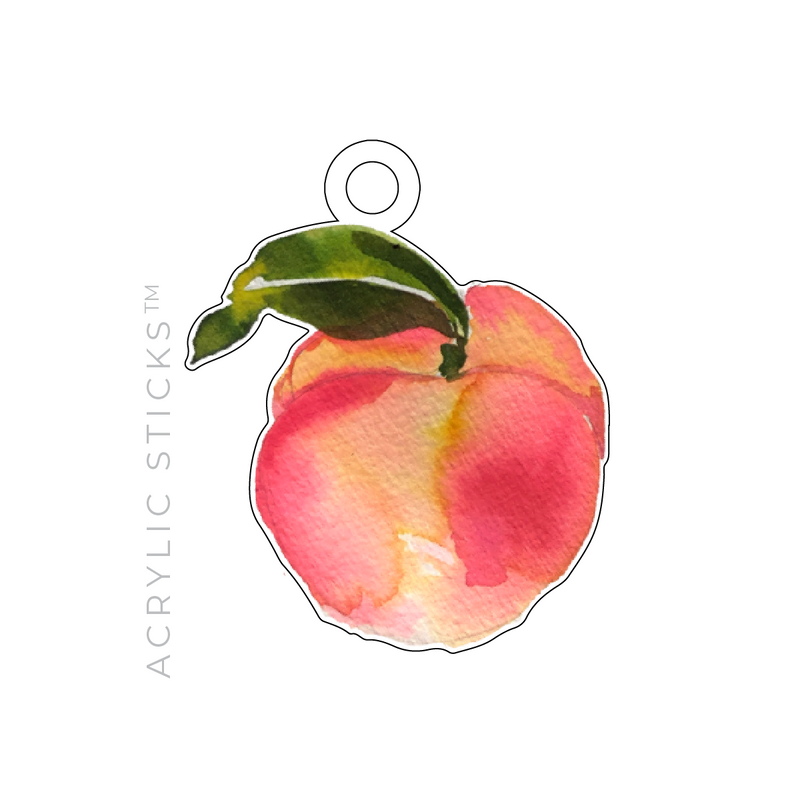 PLUMP PEACH ACRYLIC GIFT TAG