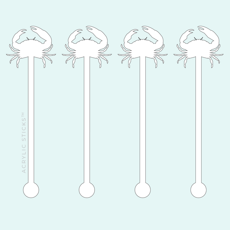 CRAB WHITE ACRYLIC STIR STICKS