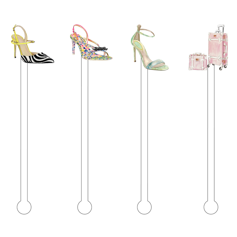 STYLISH JETSETTER ACRYLIC STIR STICKS COMBO