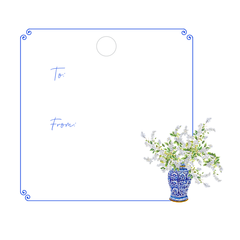 CHRISTMAS SNOWBERRIES WRITABLE ACRYLIC GIFT TAG