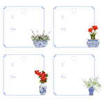 IT'S A BLUE & WHITE CHRISTMAS WRITABLE ACRYLIC GIFT TAG COMBO