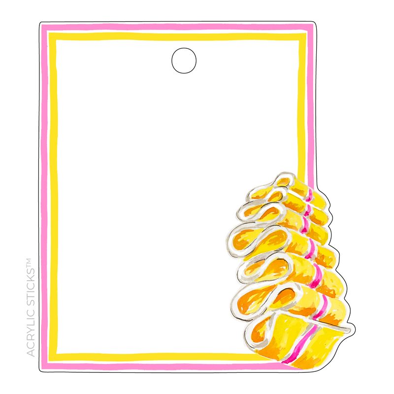 LIMONCELLO RIBBON CANDY WRITABLE ACRYLIC GIFT TAG