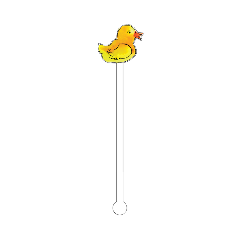 RUBBER DUCKY ACRYLIC STIR STICK